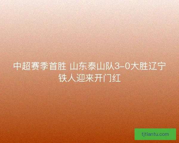 中超赛季首胜 山东泰山队3-0大胜辽宁铁人迎来开门红