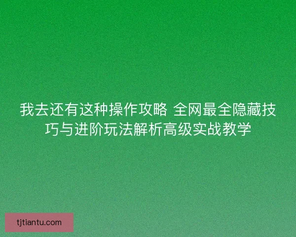 我去还有这种操作攻略 全网最全隐藏技巧与进阶玩法解析高级实战教学